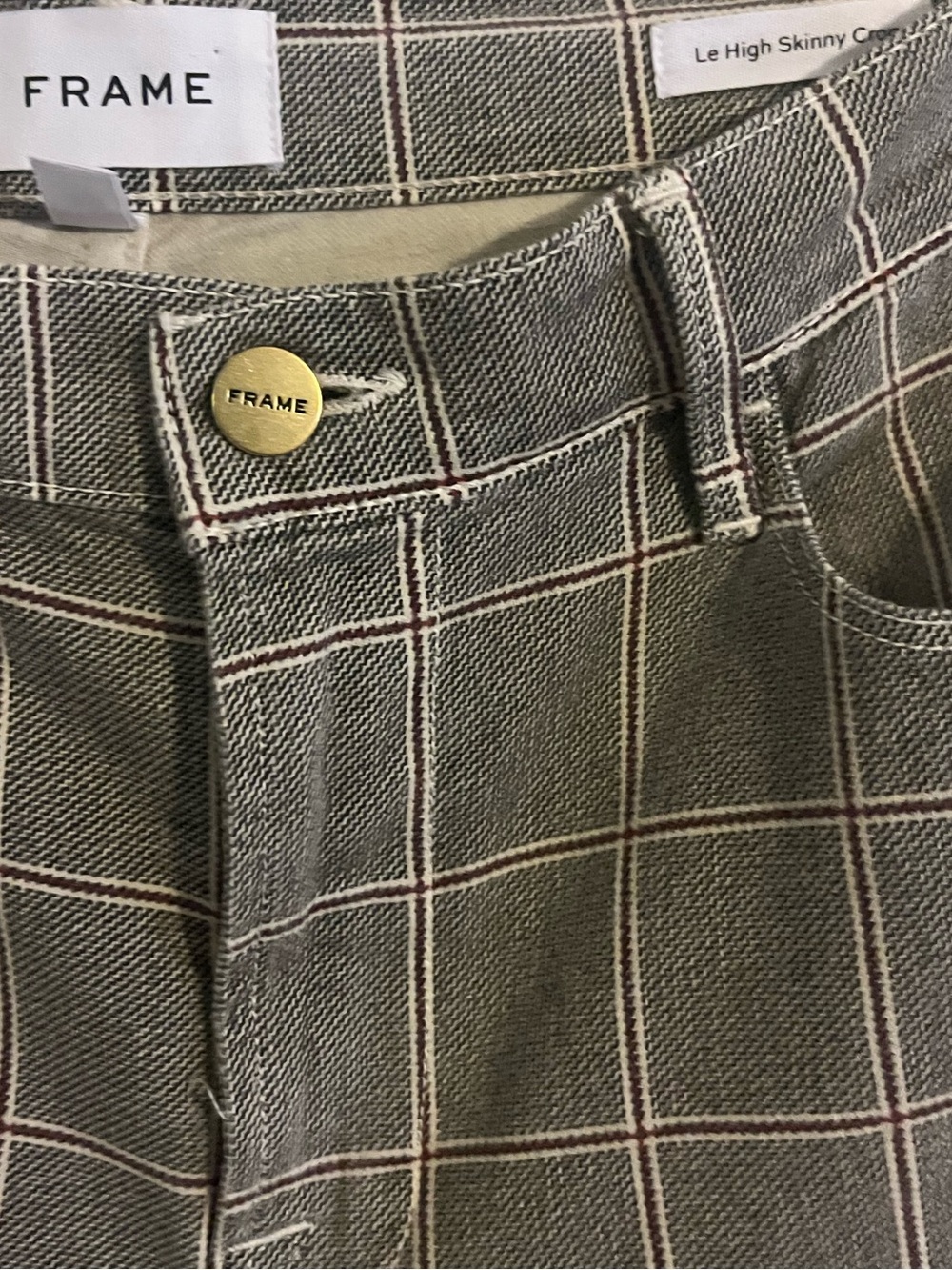 Frame le high skinny crop window pane Jeans - size 30 - Picture 4 of 5